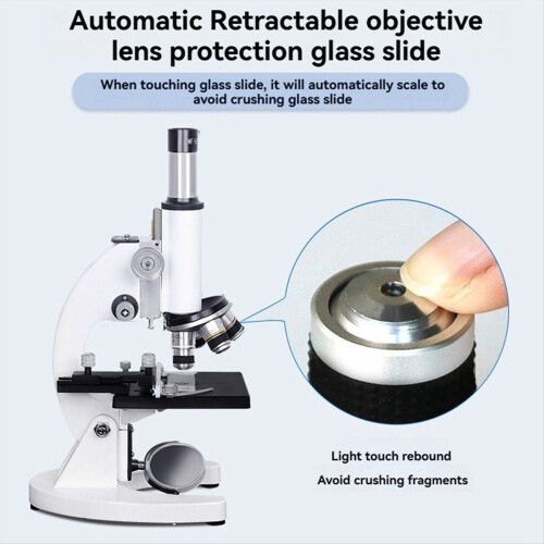 Monocular Optical Microscope Elementary School Children Science Experimental Biology Teaching Christmas Birthday Gift 1