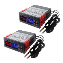 Controlador de temperatura com display de termostato digital duplo para incubadora 2X -3008, 12V