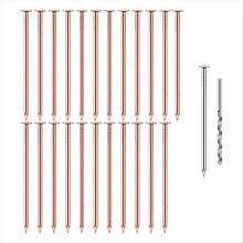 Lot de 25 clous en cuivre pour l'enlèvement de souches d'arbres.