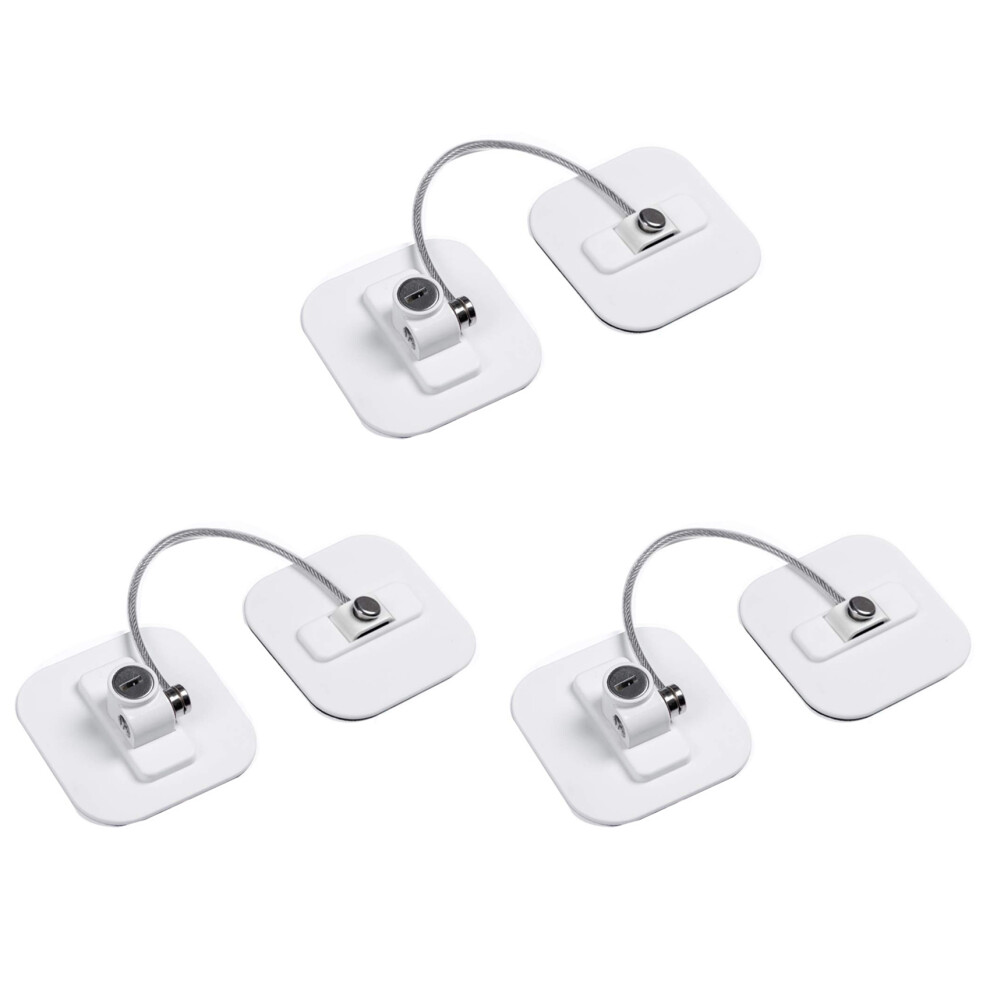 Fridge Lock,Refrigerator Locks,Freezer Lock With Key For Child Safety,Locks To Lock Fridge And Cabinets-3Pack 4853796908373