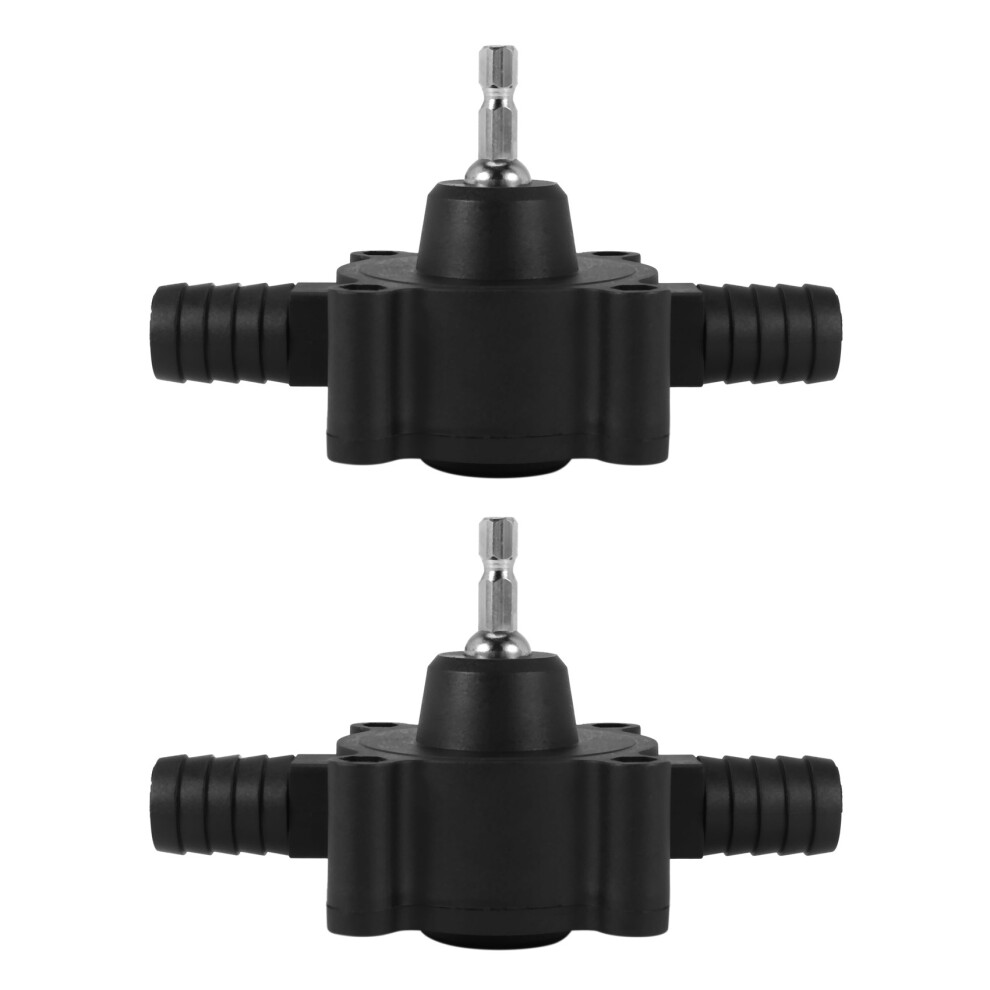2X Electric Drill Pump Self Priming Transfer Pumps Oil Fluid Water Pumps Electric Drill Driven Self-Priming Pump Tools Light 4853796989211