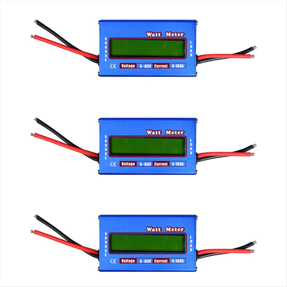 3Pcs Blue Rc Watt Meter Wattmeter Tester Checker Balancer Charger Rc Tools For Home Electrical Instruments Supplies 4853544053713