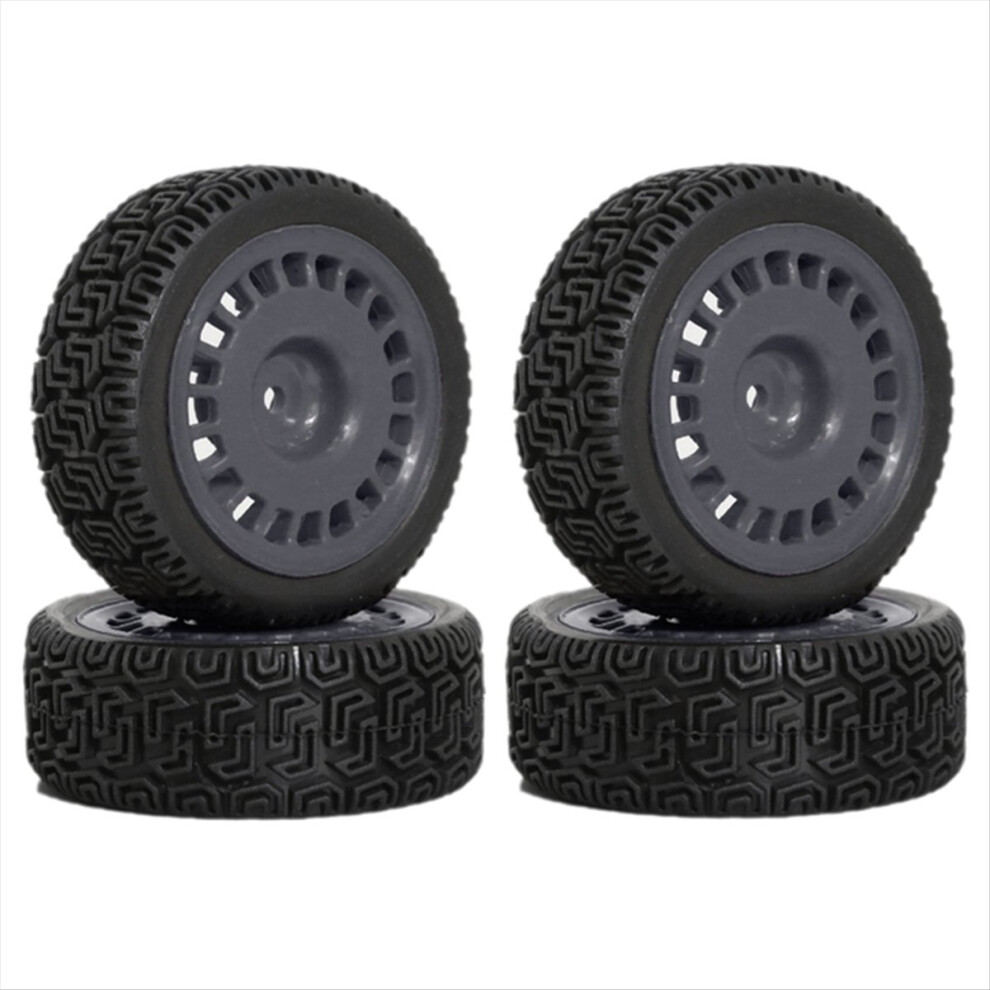 4Pcs 68Mm -Tires Rubber Tire Wheel Tyre For Xv01 Xv02 Tt01 Tt02 Ptg-2 1/10 Rc -Racing Car Upgrade Parts Grey 4853544066034
