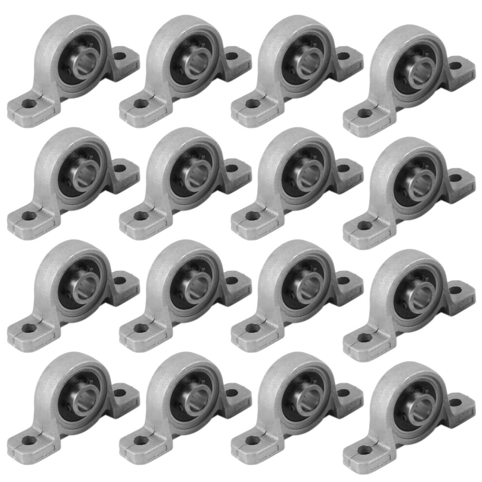 16Pcs Kp08 Pillow Block Mounted Ball Bearing (Diameter 8Mm Bore) Zinc Alloy Pillow Block Bearing 4853796987354