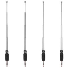 4X radioantenne 3,5 mm 4-seksjoners teleskopisk FM-antenneradio for mobiltelefon mp3 mp4 lydutstyr