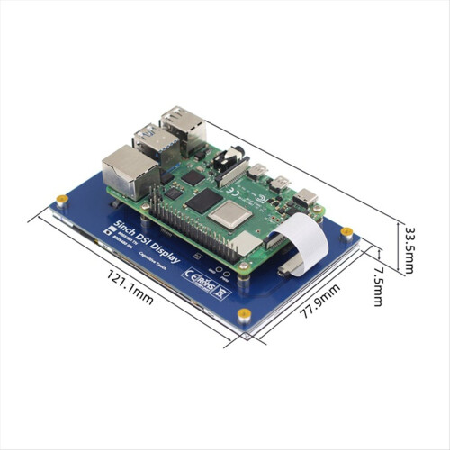 5 Inch QLED Display Interface Panel Multi-Point Touch for 4B/3B/2B and Other Full Range Motherboards 2