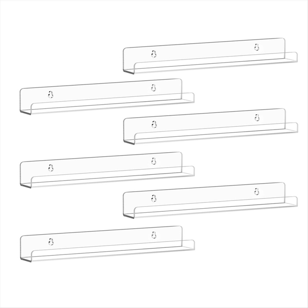 Record Shelf Wall Mount, 12 Inch Clear Acrylic Album Record Holder Display, Floating Shelves For Wall, Magazine Shelf 4852687993689