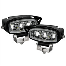 Motorsykkel LED-spotlight høy-/nærlys tåkelys ekstra frontlykt kjørelys gult + hvitt lys