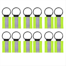 12Pcs Reflective Keychain, High Visibility Reflective Tags Reflective Pendants for Backpack Purse Dog Collar
