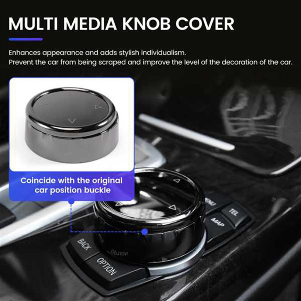 For Idrive Car Multimedia Button Cover Trim Knob Sticker For F10 F18 F07 F20 F06 F12 F30 F01 F02 F25 F26 4853544069851