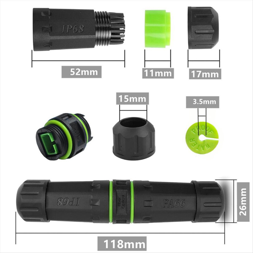 Ip68 Waterproof Sc Single Core Fiber Optical Adaptor Extend Fiber Optic Cable Length For Lc Fiber Optic Cable Extension 4853544044209