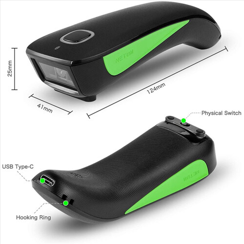 5X C740 Bluetooth Wireless 1D Barcode Scanner Pocket QR Bar Code Reader CODE128 for Tobacco Garment Mobile Payment 2
