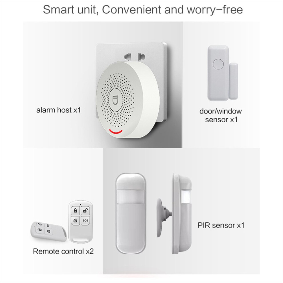 Wireless Wifi 433Mhz Home Security System Wifi Burglar Alarm System Tuya Smart Life Wireless Keyboard Works Eu Plug 4852687991227