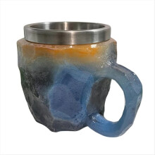 Canecas de café de cristal mineral multicoloridas, canecas de cristal natural coloridas, canecas de Natal, presente para casa e escritório.