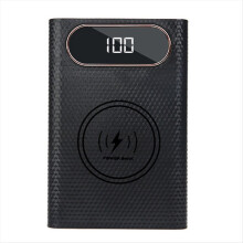 Trådløs DIY Shell 21700 Batterioppbevaringsboks Hurtiglading 22,5 W Avtakbar Power Bank-etui Uten Batteri Svart