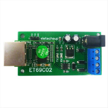 ET69C02 Ethernet-netværk IP RJ45 til RS485 buskonverter til Modbus RTU Master Slave Klient Server MQTT PLC