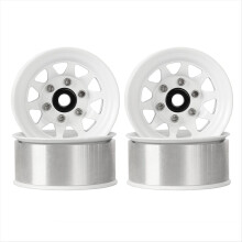 stk. 1,55" metal Beadlock-fælge med 10 egers fælge til RC 1/10 D90 CC01 LC70 MST, hvid