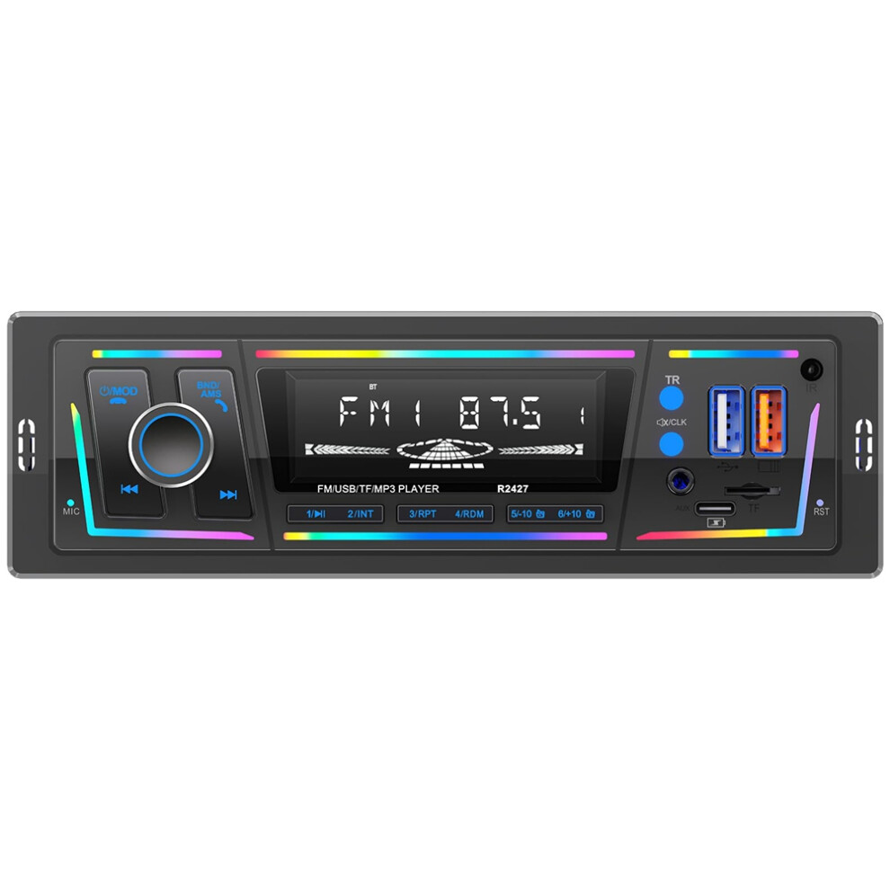 Car Radio Bluetooth Rds,Car Radio With Type C Charging Port, Fm/Am Remote Control, 2Usb, Aux, Sd, Mp3 Player, /Eq 4852687906634