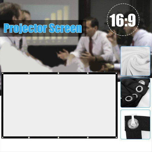 Projektorlærred Filmlærred 16:9 Bærbart projektorlærred Foldbart Vaskbart til Biograf Hjemmefilm 120 Tommer 2