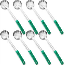 Lot de 8 cuillères doseuses en acier inoxydable (pleines et ajourées), 120 ml (4 oz)