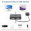 USB Switch 2 in 2 Out, Sharing Keyboard, Mouse, Printer, Scanner, Webcam Between Two Computers, with External Controller 3
