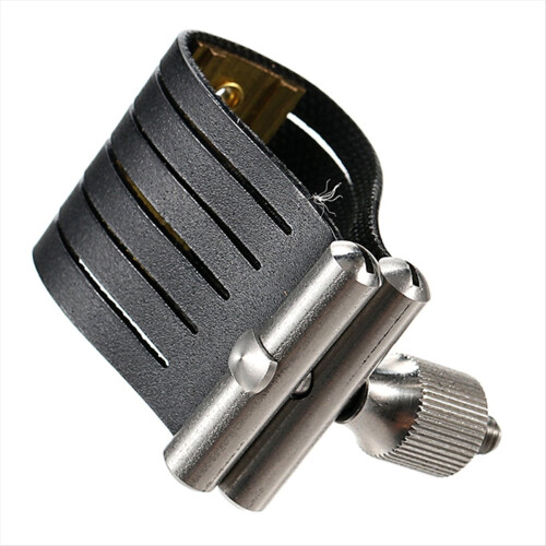 Ligature compacte en cuir pour bec de saxophone alto 2