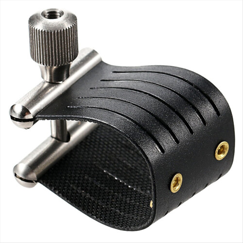 Ligature compacte en cuir pour bec de saxophone alto 1