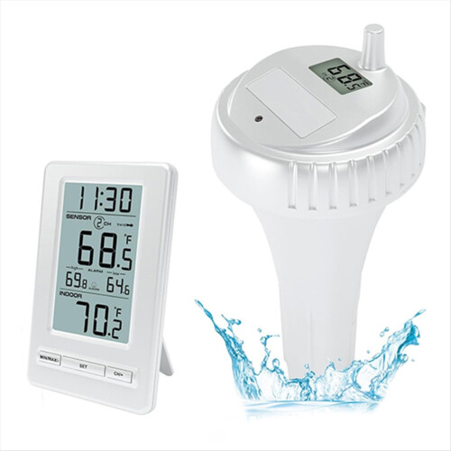 Trådløst pooltermometer digital temperatursensor med hukommelse 24 timers LCD-display til swimmingpoolbad 1
