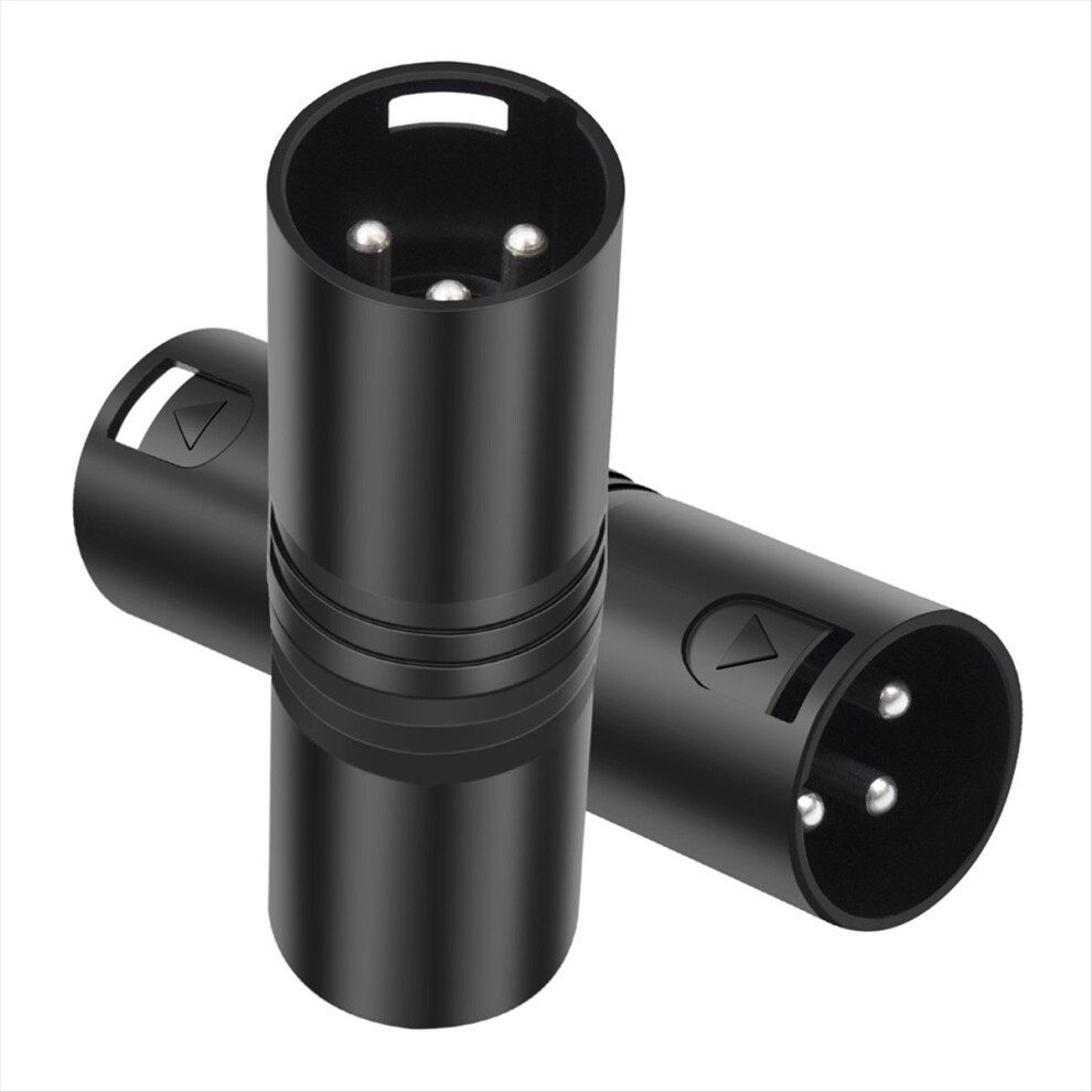 2 Pack Xlr Male To Male Adapter,3Pin Xlr Connector, For Mixer, Microphone, Power Amplifier 4852687918750