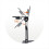 Universal Projector Bracket with 1/4 Inch Screw Desk, Ceiling and Wall Mount Adjustable Foldable Projector Stand Silver 6