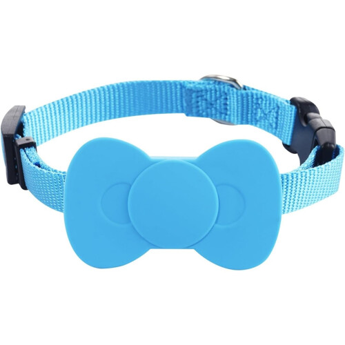 Coleira GPS Inteligente para Animais de Estimação com Rastreador GPS, Compatível com iOS e Android, Resistente à Água e na Cor Azul.