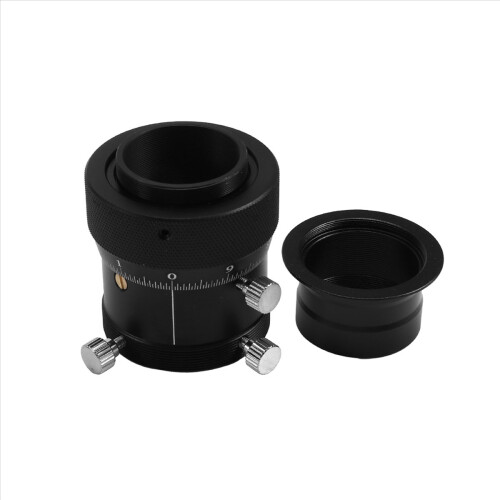 Focalizador helicoidal duplo de 1,25 polegadas com anel de compressão de latão e adaptador de 1,25 polegadas para telescópio astronômico. 1