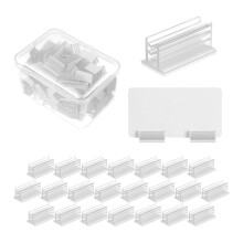 100 Pcs Self Adhesive Sneeze Guard Holder Acrylic Panels Name Tag Holders for Desks Ticket Sign Adhesive Clips