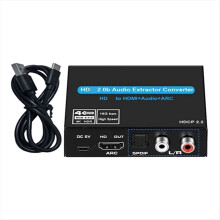 4K 60Hz HDMI2.0 lydudtrækker understøtter 5.1-kanals HDMI2.0 HD-MI til HDMI Audio ARC-switch med lyd Toslink stereo til TV