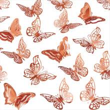 96 Pcs Butterfly Wall Decorations - 3D Metallic Stickers for Parties, Weddings & Room Decor Rose Gold