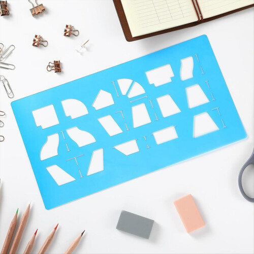2 Pcs Sheet Metal Duct Fitting Template Reusable Stencils for Drawing Up 1
