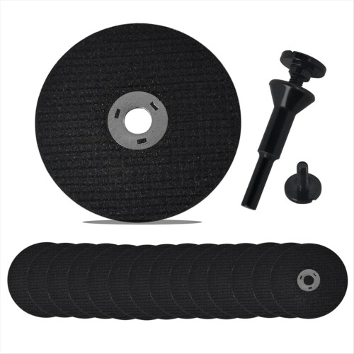 Kit com 15 discos de corte de 3 polegadas e mandril de 1/4 de polegada, com furo de 3/8 de polegada + 1 mandril.