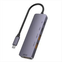 USB-C-Hub 10 Gbit/s Typ C auf 4K60Hz HDTV PD 140 W USB 3.2 Gen 2 Multifunktionsadapter für Laptop-PC-Zubehör USB-Hub