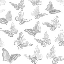 96 Pcs Butterfly Wall Decorations - 3D Metallic Stickers for Parties, Weddings & Room Decor Silver