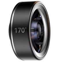 Objectif fisheye plein écran 170 pour téléphone portable - Sans distorsion - Objectif externe pour téléphone portable