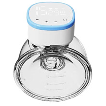 Geluidsarme, draagbare, handsfree elektrische borstkolf met LCD-scherm voor borstvoeding, blauwe borstkolf voor volwassenen