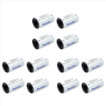 C Size Battery Adapters, AA to C Size Battery Spacer Converter Case Use with AA Battery Cells - 12 Pack