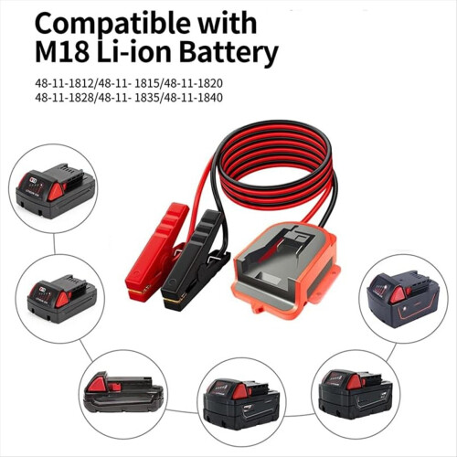 För 18V litiumjonbatteri startadapter bilstartkabel auto nödstartkablar 2