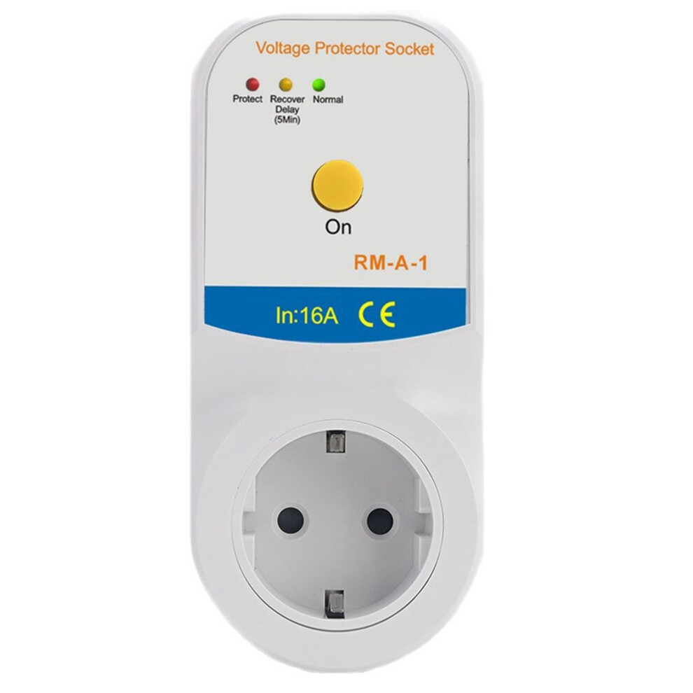 Automatic Voltage Protector Socket Switch 16A Power Surge Protection Eu Socket Type Volt Safe For Home Appliance 4852687958404