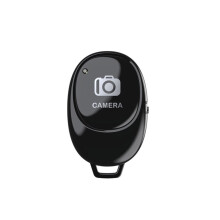 Controle Remoto Sem Fio para Câmera Selfie, Compatível com Celulares Android e iOS, Acessório Ideal para Fotos e Vídeos - Preto