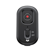 Controle remoto Bluetooth para acessórios com alcance de 10 metros, ideal para vlogs, ciclismo e selfies.