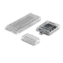 Aftageligt M.2 NVMe SSD-kabinet M.2 til Type-C USB3.2 ekstern adapter NVME SSD-etui Bærbar computertilbehør Ryd