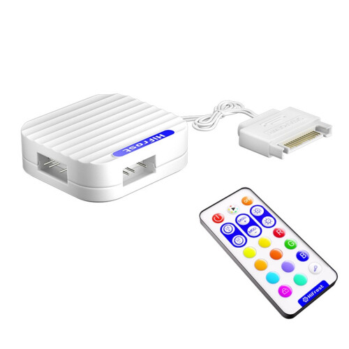 5V 3Pin ARGB Controller Interface Extension Cable HUB Mini Adapter RGB Remote Controller for PC Fans LED Strips B