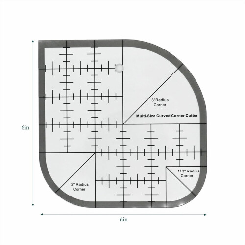 Curved Corner Cutter Quilting Ruler,Sewing Ruler,Acrylic Patchwork Quilting Templates Tools 2