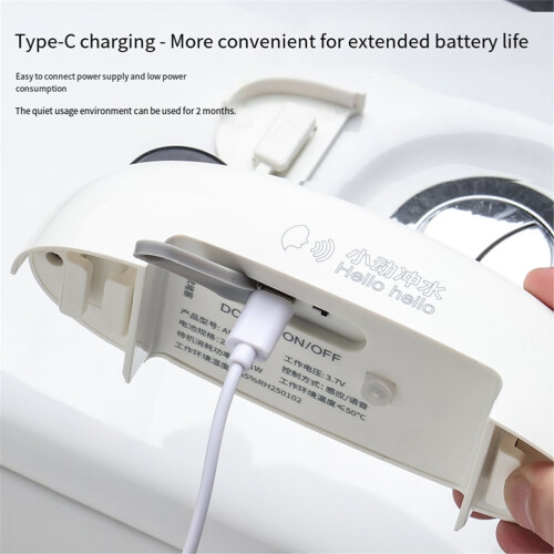 Automatisk toiletskylknap Induktions toiletskyl Ekstern infrarød skyl Smart Home Smart toiletskylsensor 2